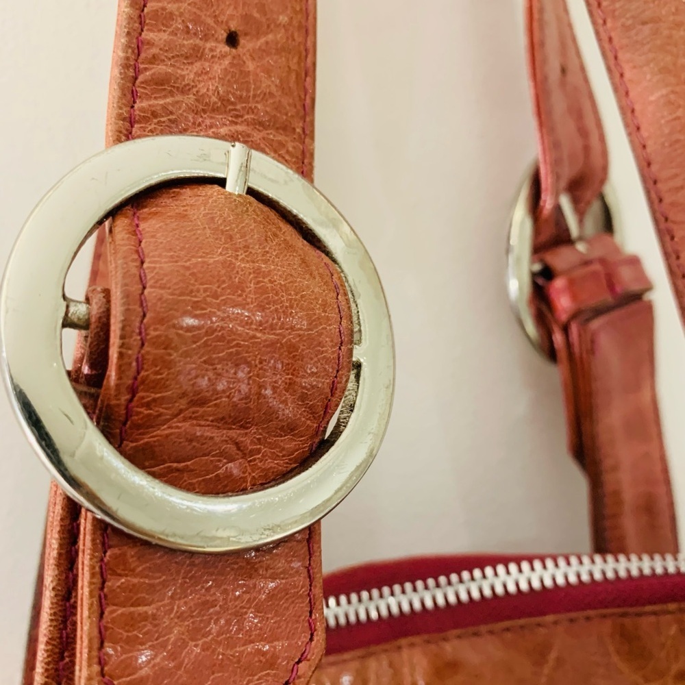 Latico Pinkish/Brown Leather Shoulder Bag - Picture 3 of 7